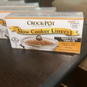 5 BOXES: Crock-Pot Slow Cooker Liners (4 liners per box) 20 LINERS IN ALL!!!